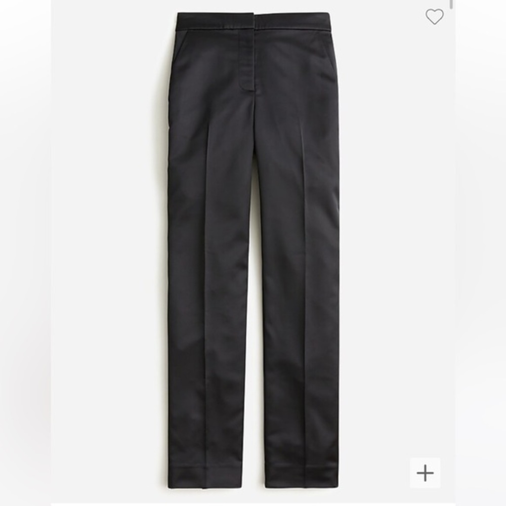 Jcrew Full-length Kate straight-leg pant in structured satin, NWT, Size 14